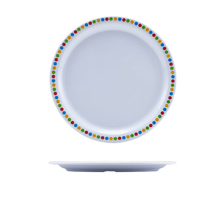 GenWare Melamine Coloured Circles Plate 22.5cm/ 9"