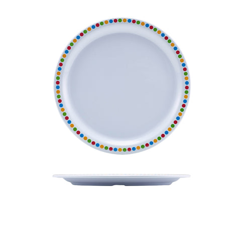 GenWare Melamine Coloured Circles Plate 22.5cm/ 9"