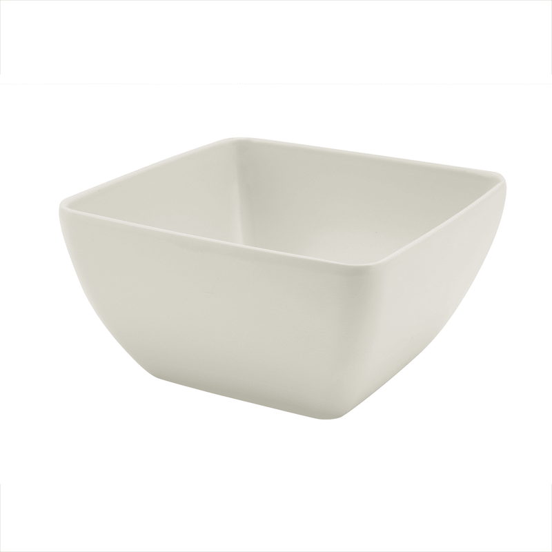White Melamine Curved Square Bowl 12.5cm