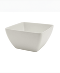 White Melamine Curved Square Bowl 19cm