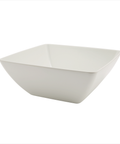 White Melamine Curved Square Bowl 26.2cm