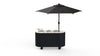 Oval Vanilla & Black Gelato Cart with Umbrella - Pack 1