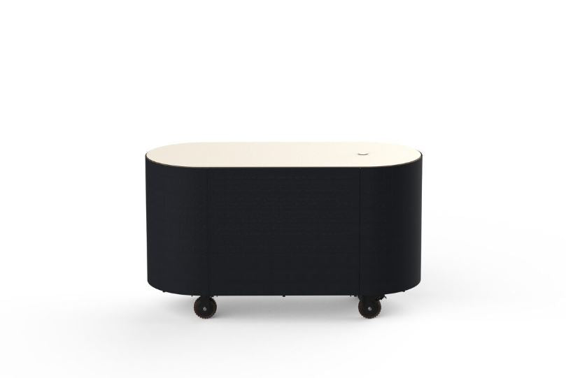 Oval Vanilla & Black Cocktail Cart - Pack 1