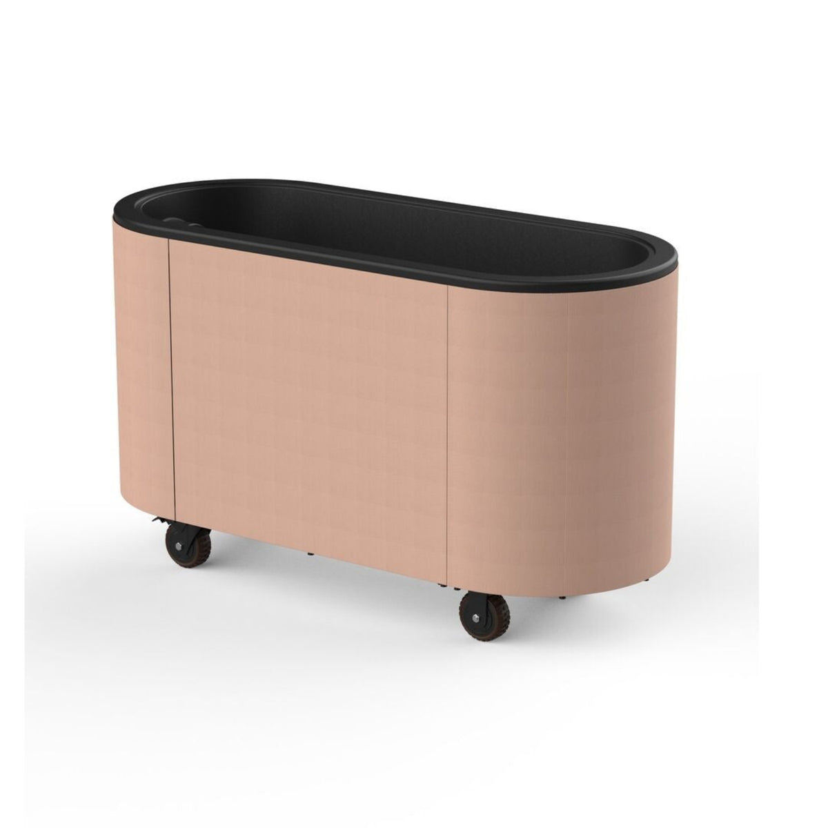 Oval_Cream_Ice_Bin_Cart_with_Ice_Bin_-_Pack_1