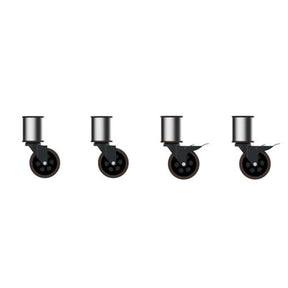 Mogogo Modular 4" Casters (4pcs 2 w/ Stoppers and 2 Without) Black Rim - Pack 1