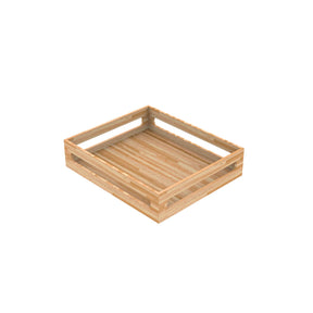 Canvas Natural Bamboo Crate 37.5 x 44 x 10cm (14 4/5 x 17 1/2 x 4") - Pack 1