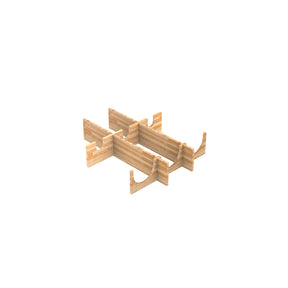 Canvas Natural Bamboo Bottle Holder 35.7 x 44.2 x 8.5cm (14 x 16 1/2 x 3 1/2") - Pack 1