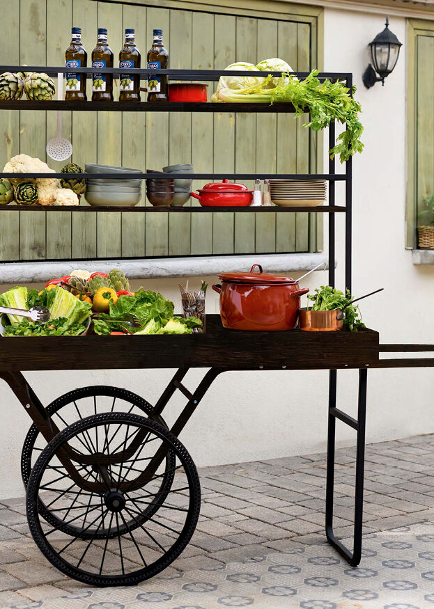 Cantine Dark Bamboo Cart Body and Frame 204.5 x 76cm (80 1/2 x 30") - Pack 1