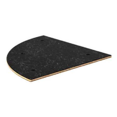 Modular Black Marble Round BHP Corner Panel with 4 Holes 75cm x 75cm (29.5 x 29.5") - Pack 1