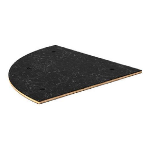 Modular Black Marble Round BHP Corner Panel with 4 Holes 75cm x 75cm (29.5 x 29.5") - Pack 1