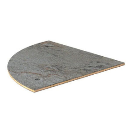 Modular Grey Slate Round BHP Corner Panel with 3 Holes 75cm x 75cm (29.5 x 29.5") - Pack 1