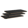 Roll'n Marble Black Set of 3 BHP Panels For Service Cart - Pack 1