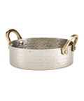 Mini Hammered Stainless Steel Casserole Dish 12 x 3.5cm