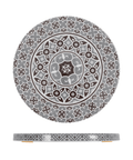 Grey Marrakesh Melamine Round Slab 28.5cm