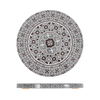 Grey Marrakesh Melamine Round Slab 28.5cm