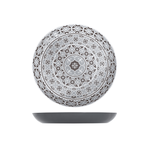 Grey Marrakesh Melamine Bowl 38 x 4.5cm