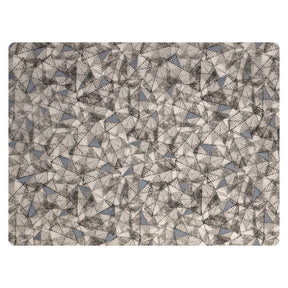 Modern Twist Hatch Black Grey Silicone Placemat 30.5 x 40.6cm (12 x 16") - Pack 12