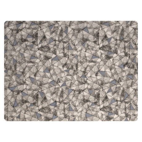 Modern Twist Hatch Black Grey Silicone Placemat 30.5 x 40.6cm (12 x 16") - Pack 12