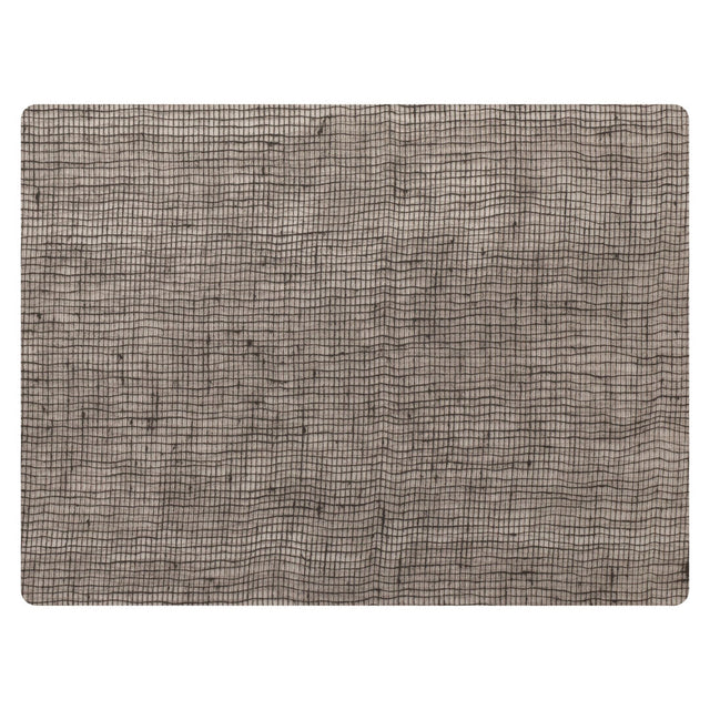 Modern Twist Linen Chocolate Silicone Placemat 30.5 x 40.6cm (12 x 16") - Pack 12