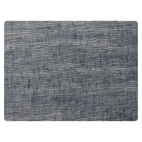 Modern Twist Linen Denim Blue Silicone Placemat 30.5 x 40.6cm (12 x 16") - Pack 12
