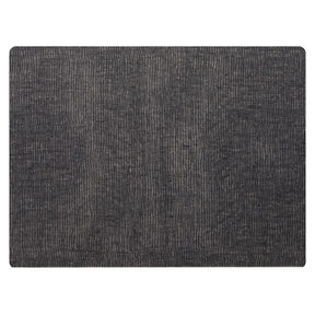 Modern Twist Linen Black Grey Silicone Placemat 30.5 x 40.6cm (12 x 16") - Pack 12