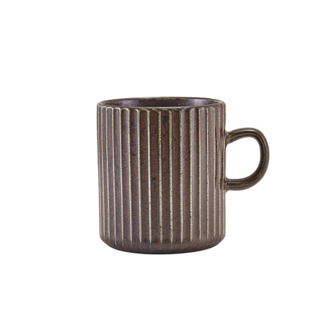 Terra Porcelain Black Fluted Mug 32cl/11.25oz