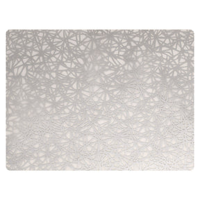 Modern Twist Twine Silver Silicone Placemat 30.5 x 40.6cm (12 x 16") - Pack 12