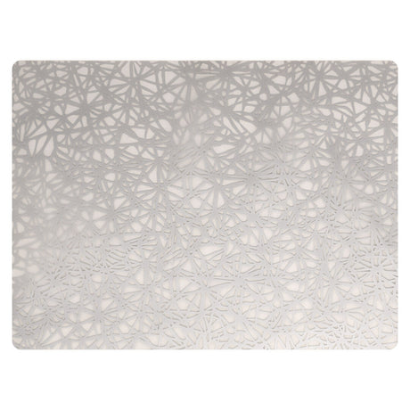 Modern Twist Twine Silver Silicone Placemat 30.5 x 40.6cm (12 x 16") - Pack 12