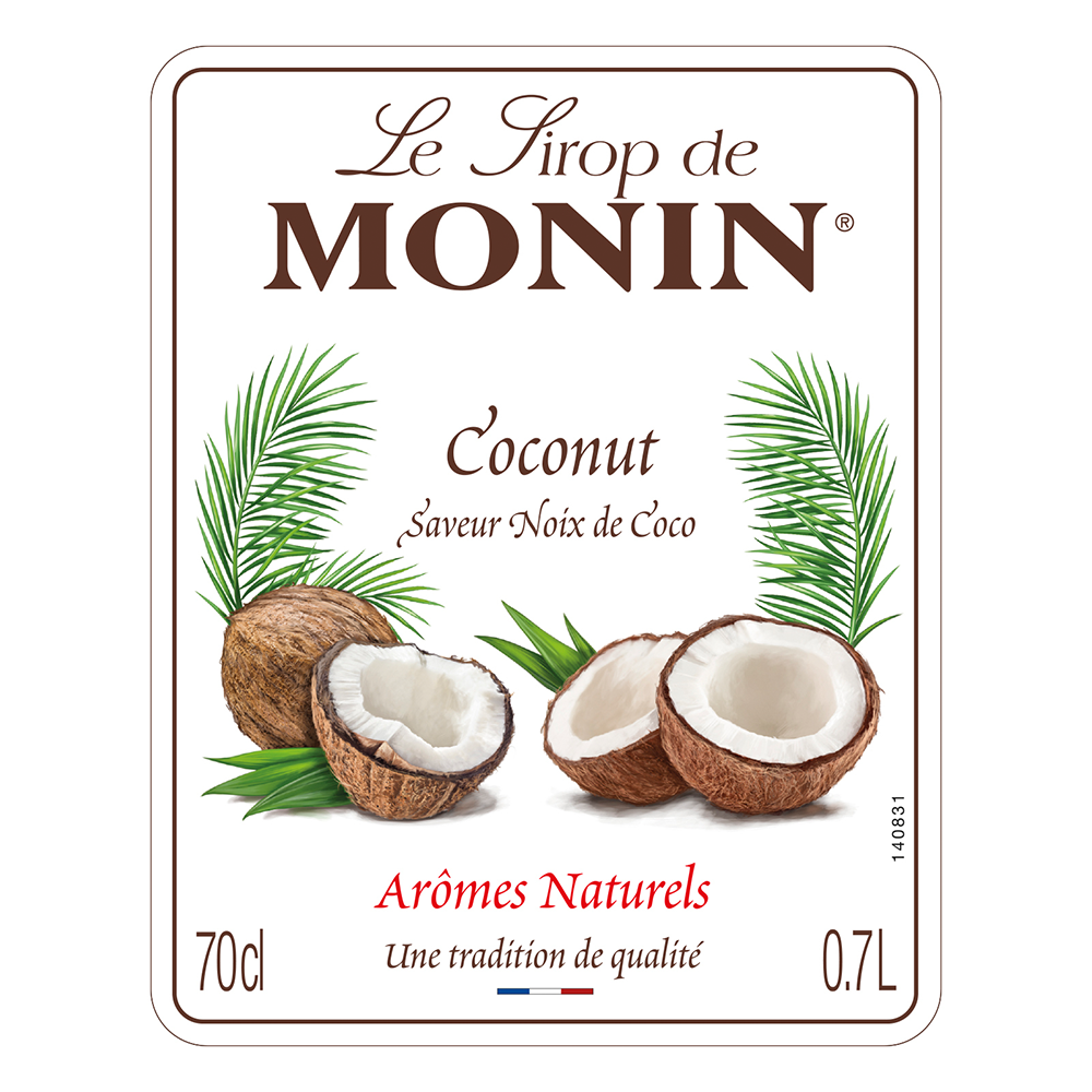 Monin Coconut Syrup 70cl label