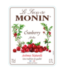 Monin Cranberry Syrup 70cl label