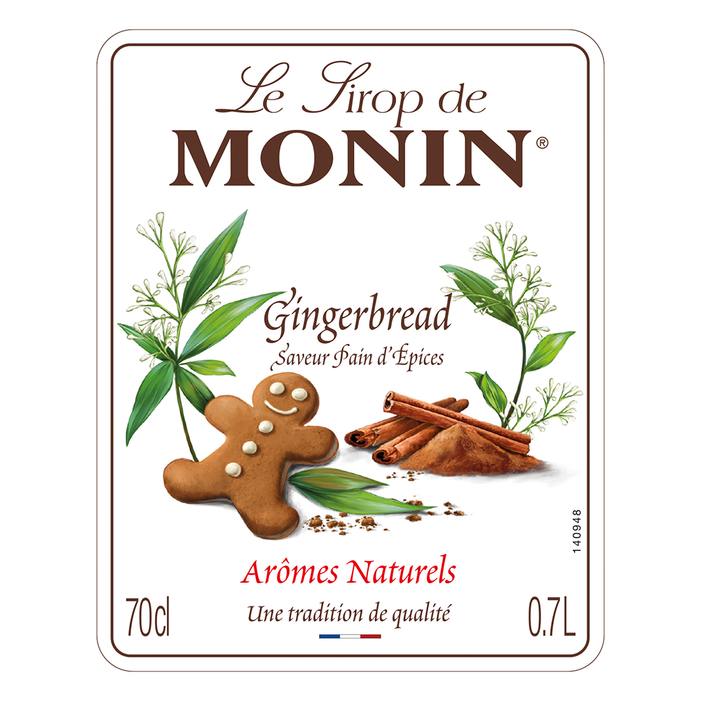 Monin Gingerbread Syrup 70cl label