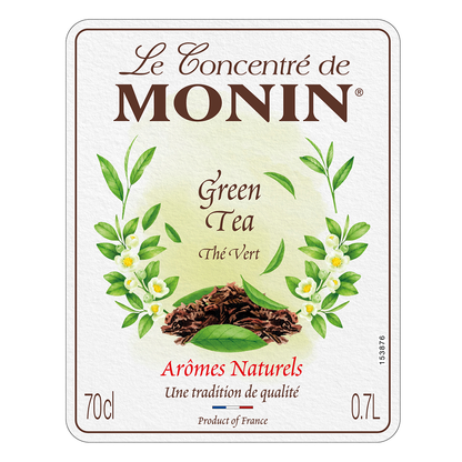 Monin Green Tea Syrup 70cl label