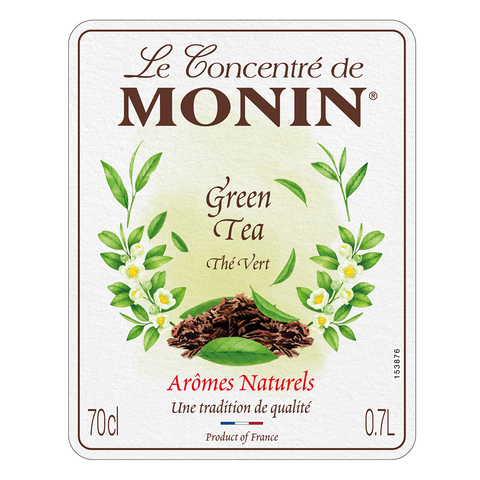 Monin Green Tea Syrup 70cl label