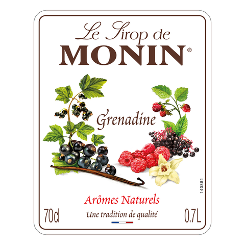 Monin Grenadine Syrup label