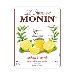 Monin Lemon (Glasco) Syrup 70cl label