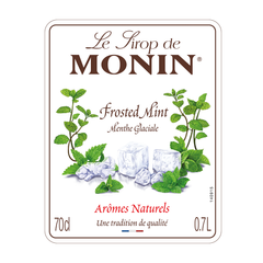 Monin Mint (Frosted) Syrup 70cl label