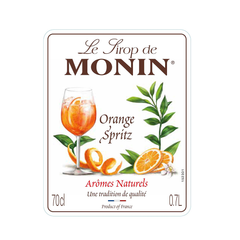 Monin Orange Spritz Syrup label