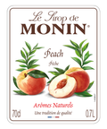 Monin Peach Syrup 70cl label