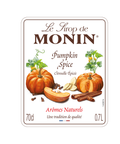 Monin Pumpkin Spice syrup 70cl label