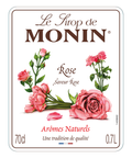 Monin Rose Syrup 70cl label