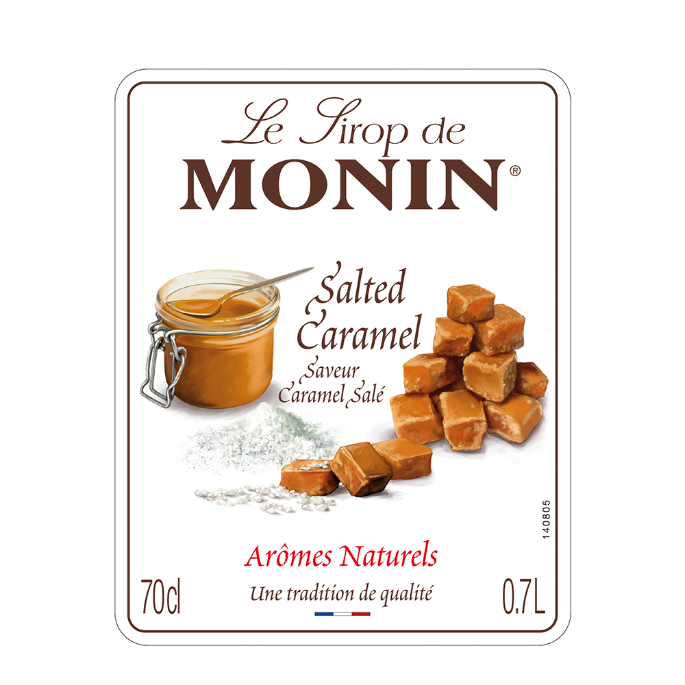 Monin Salted Caramel Syrup 70cl label