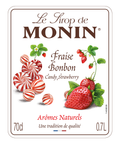 Monin Strawberry Bon Bon Syrup label