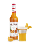 Monin Tangerine Syrup bottle and drink