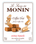 Monin Toffee Nut Syrup 70cl label