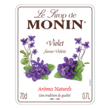 label for a monin violet syrup bottle 