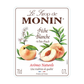 Monin White Peach Syrup 70cl label