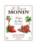 Monin Wild Strawberry Syrup label