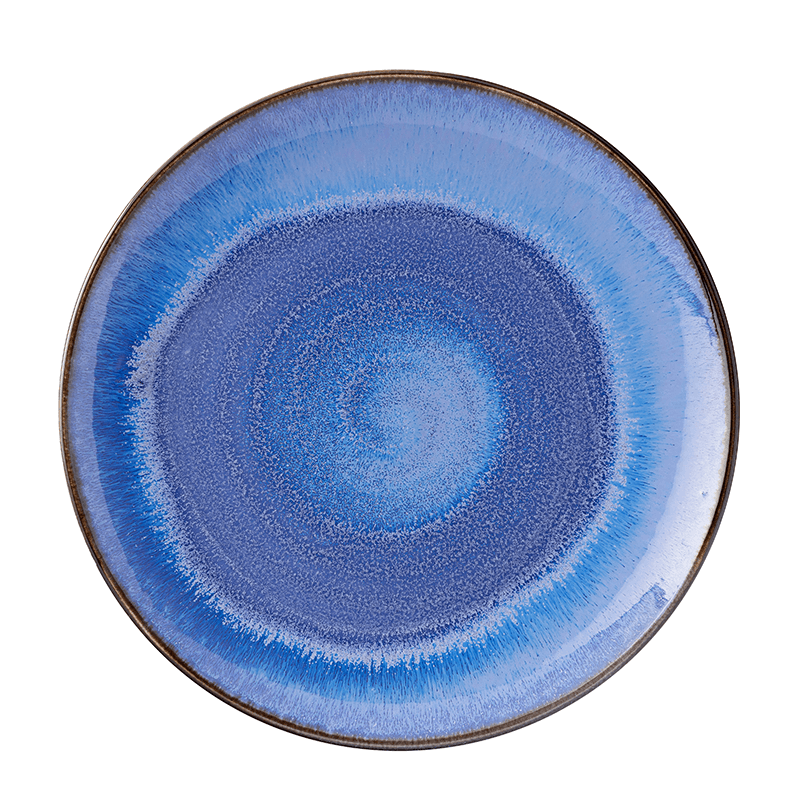 Murra Pacific Blue Coupe Plate on a white background 