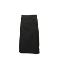 Black Waist Apron W/ Split Pocket 70cm Long