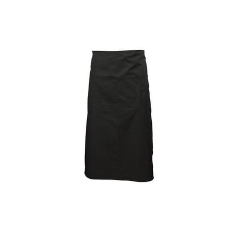 Black Waist Apron W/ Split Pocket 70cm Long
